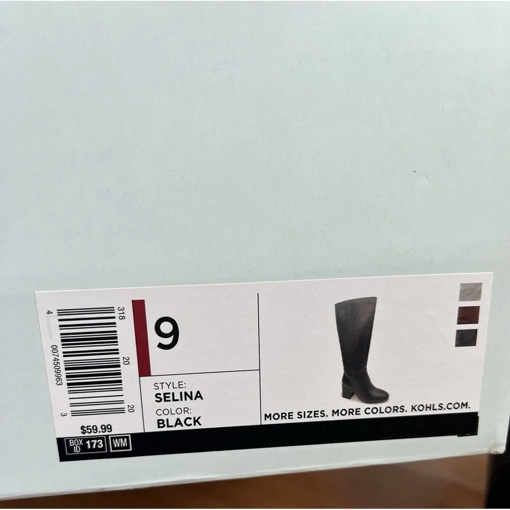 SO Selina Tall Kepler Knee High Boots Women's Size 9 Black NEW